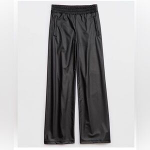 Aerie OFFLINE by Aerie Real Luxe Faux Leather Wide Leg Pants